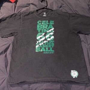 Adidas Black and Green Celtics Tee